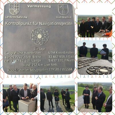 Einweihung des GNSS Kontrollpunkt für den Landkreis Karlsruhe auf dem Michaelsberg