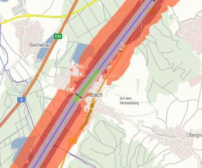 Auszug Lärmkartierung Eisenbahnbundesamt