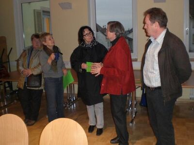 v.r.: Karl Mangei, Frau Pelz, Inge Schmidt