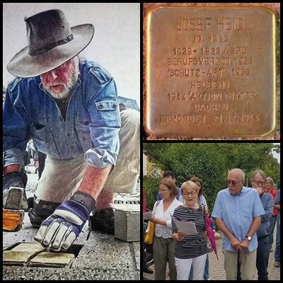 Vierte Bruchsaler Stolpersteinverlegung am Donnerstag, den 5. Juli 2018 durch Gunter Demnig